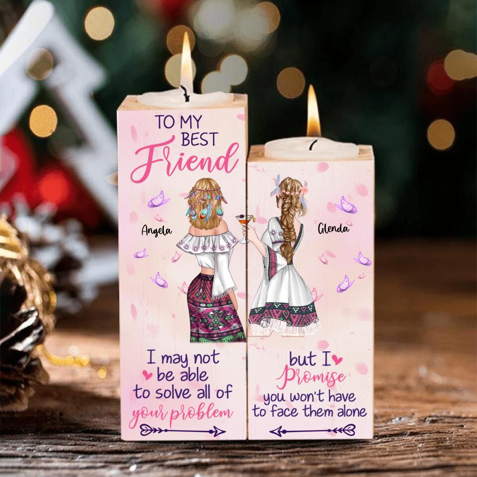 Personalized To My Best Friends Pillow Cover/Candle Holder - Best Gift For Friends - You Are My Sister My Best Friend My Soul Mate & The Best Part Of Me