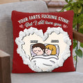 Personalized Cute Couple Pillow Cover - Gift Idea For Couple - Your Farts Fucking Stink But I Still Love You
