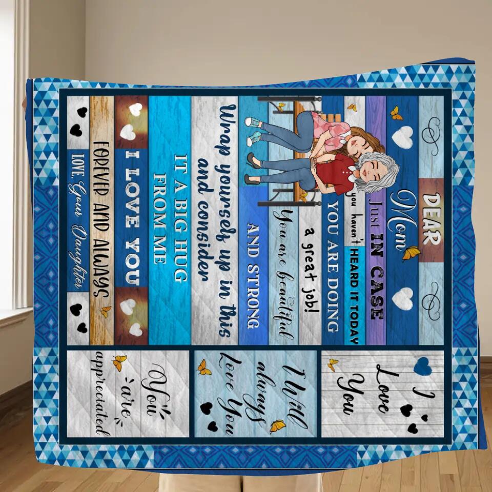 Personalized Mom & Daughter Quilt/Fleece Throw Blanket - Gift Idea For Mother's Day From Daughter - You Are Doing A Great Job