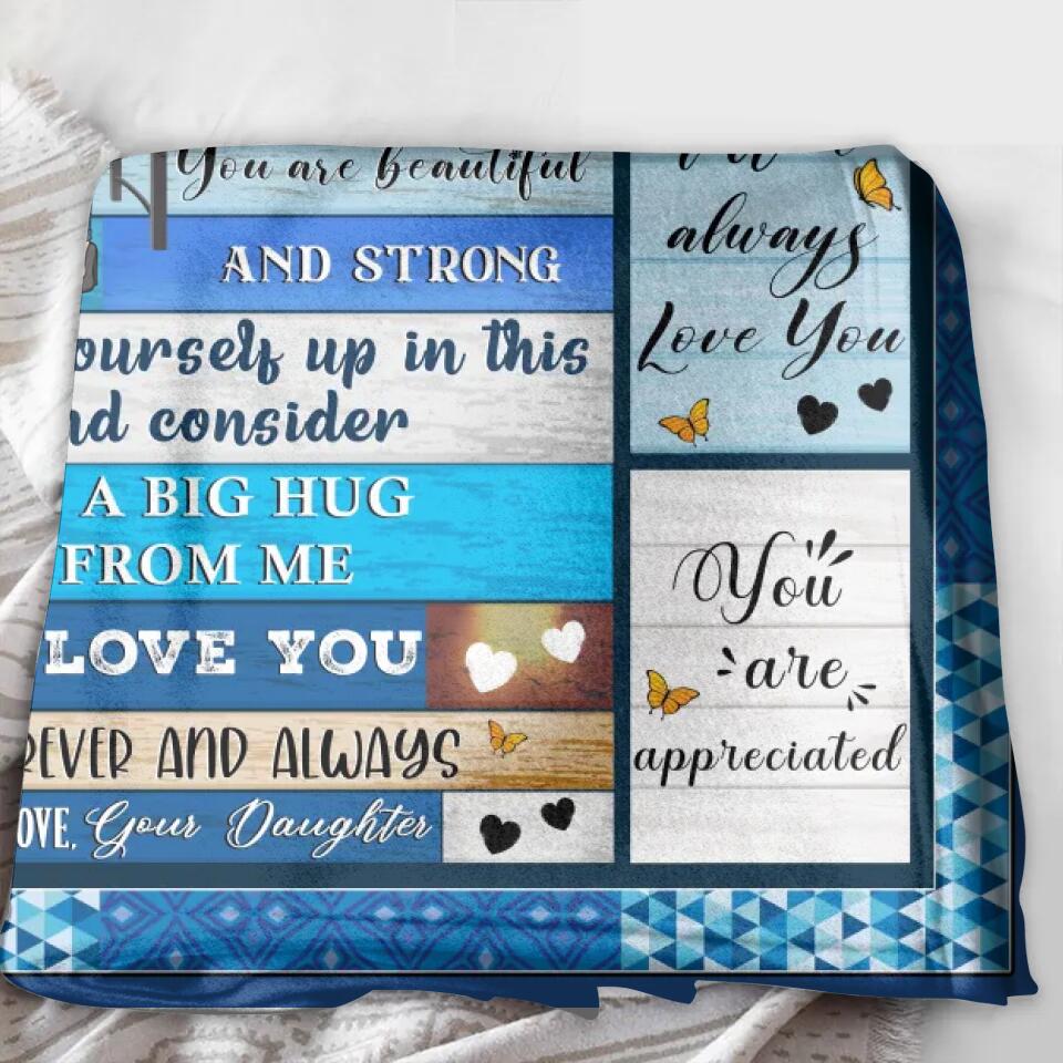 Personalized Mom & Daughter Quilt/Fleece Throw Blanket - Gift Idea For Mother's Day From Daughter - You Are Doing A Great Job