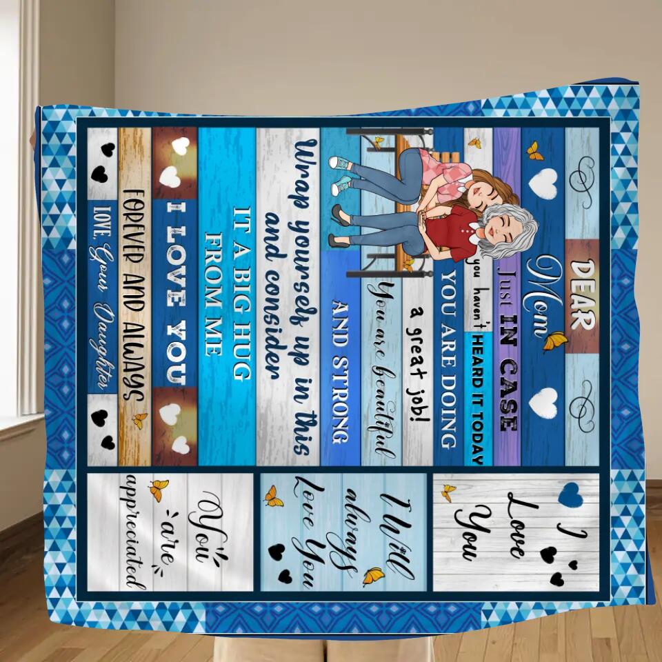 Personalized Mom & Daughter Quilt/Fleece Throw Blanket - Gift Idea For Mother's Day From Daughter - You Are Doing A Great Job
