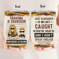 Personalized Grandma Wine Tumbler - Mother's Day Gift Idea For Grandma From Grandchild - Partners In Crime
