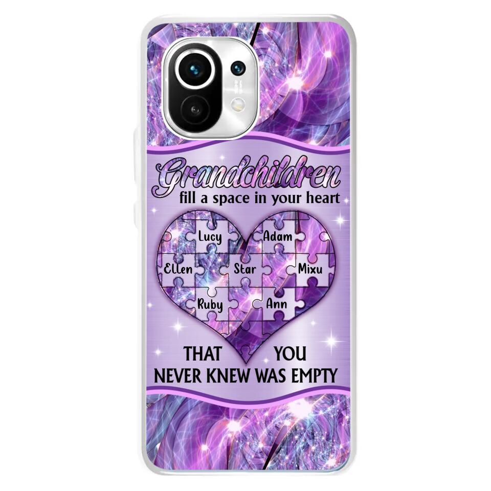Personalized Grandchildren Phone Case - Up to 7 Kids - Mother's Day Gift Idea For Grandma - Grandchildren Fill A Space In Your Heart That You Never Knew Was Empty - Case For Xiaomi/ Oppo/ Huawei