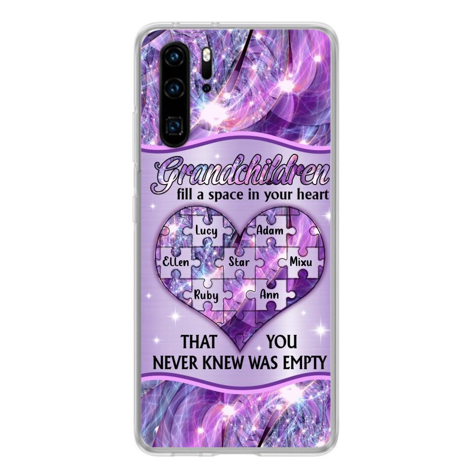 Personalized Grandchildren Phone Case - Up to 7 Kids - Mother's Day Gift Idea For Grandma - Grandchildren Fill A Space In Your Heart That You Never Knew Was Empty - Case For Xiaomi/ Oppo/ Huawei