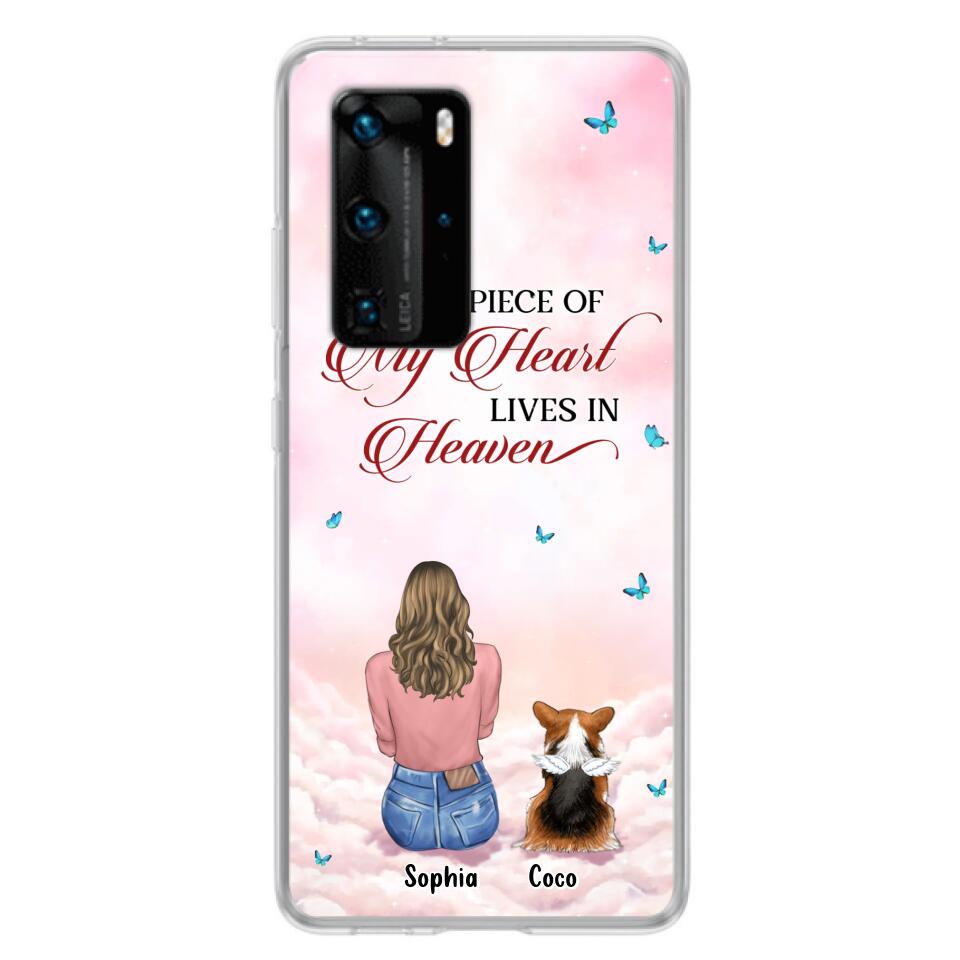 Personalized Memorial Pet Phone Case - Up to 4 Pets - Memorial Gift Idea For Dog/Cat Owner - A Big Piece Of My Heart Lives In Heaven - Case For Xiaomi/Oppo/Huawei