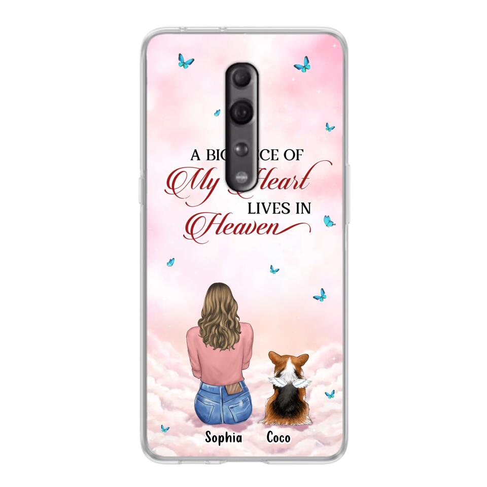 Personalized Memorial Pet Phone Case - Up to 4 Pets - Memorial Gift Idea For Dog/Cat Owner - A Big Piece Of My Heart Lives In Heaven - Case For Xiaomi/Oppo/Huawei