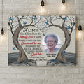 Personalized Memorial Photo Canvas - Memorial Gift Idea For Loss Of Family Member - A Limb Has Fallen From The Family Tree