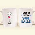 Personalized Sperms  Mug - Gift Idea From Kids to Father/For Father's Day - Up to 7 Sperms - I Used To Live In Your Balls