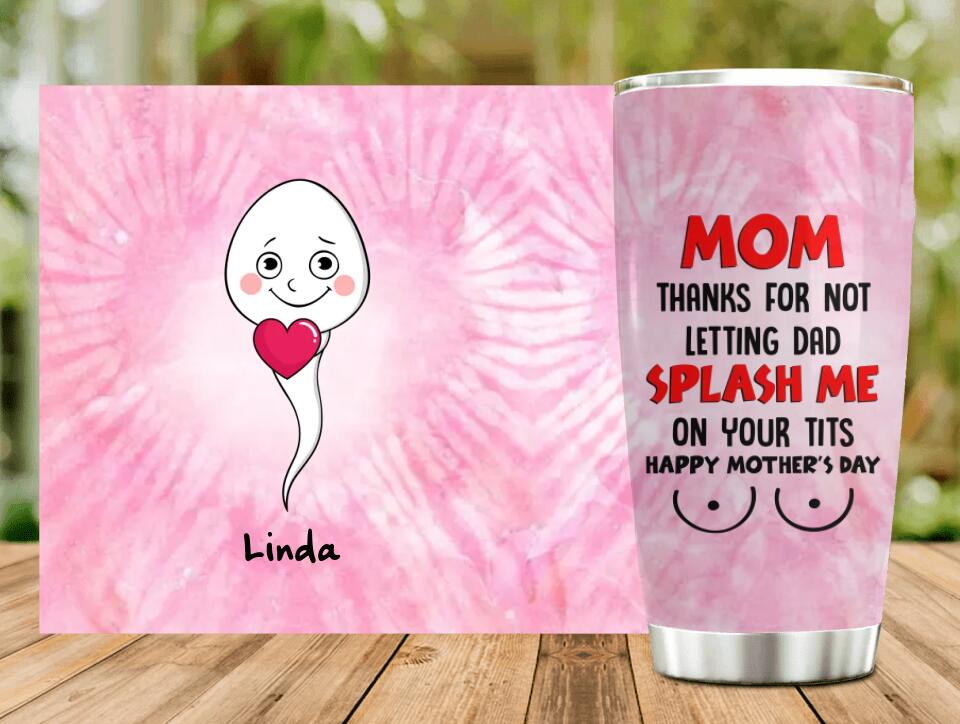 Personalized Sperms Tumbler - Gift Idea From Kids To Mom - Up to 6 Sperms