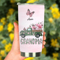 Personalized Nana Tumbler - Gift Idea For Grandma/Mother's Day - Up to 12 Butterflies - Grandma