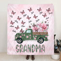 Personalized Nana Quilt - Gift Idea For Grandma/Mother's Day - Up to 12 Butterflies - Grandma