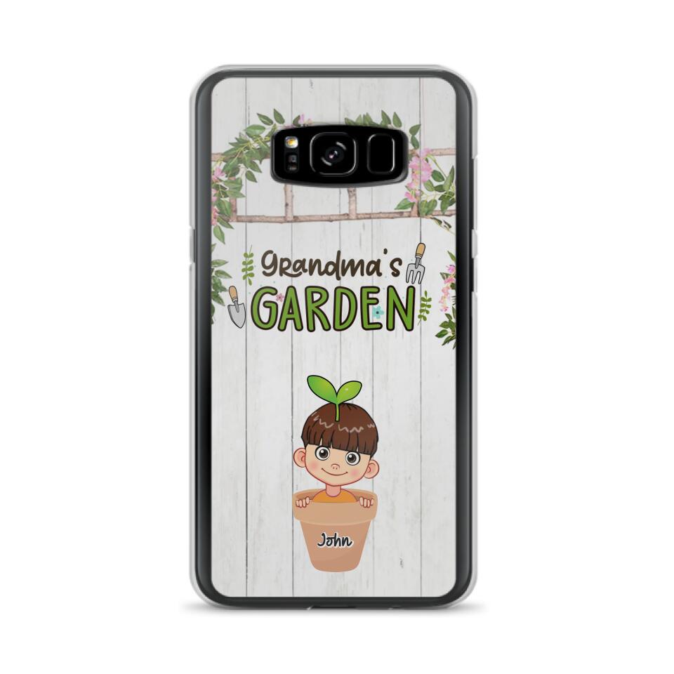 Custom Personalized Grandma's Garden Phone Case - Gift Idea For Grandma/ Mother's Day Gift - Up to 10 Kids - Case For iPhone And Samsung