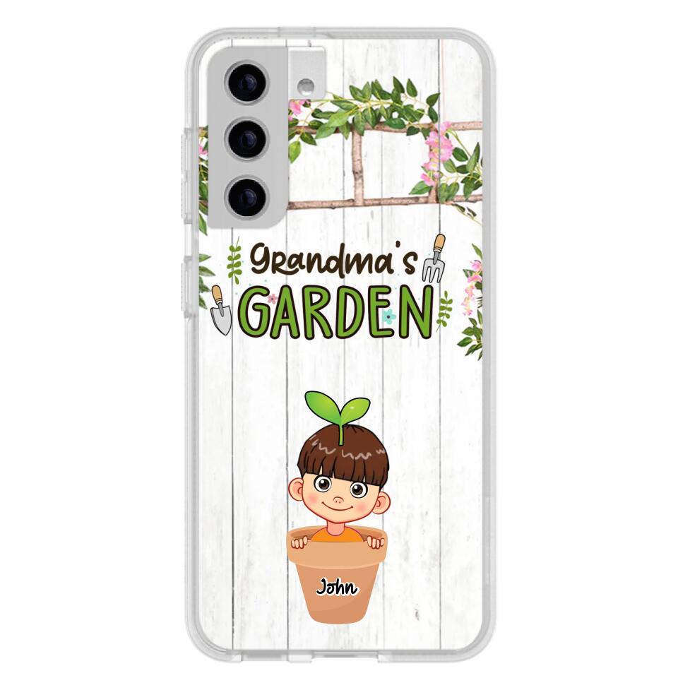 Custom Personalized Grandma's Garden Phone Case - Gift Idea For Grandma/ Mother's Day Gift - Up to 10 Kids - Case For iPhone And Samsung