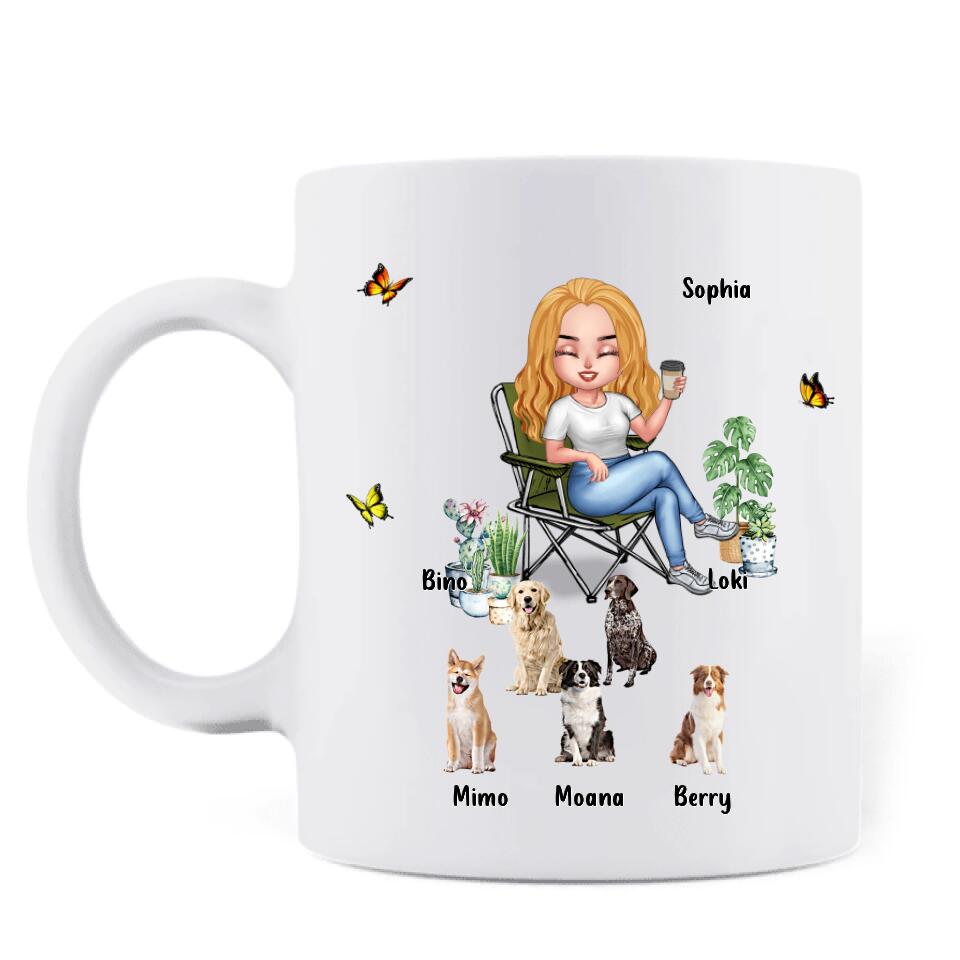 Personalized Pet Mom Coffee Mug - Up to 5 Pets - Mother's Day Gift Idea For Dog/Cat/Chicken/Rabbit Lovers - I Love To Party And By Party I Mean Drink Coffee & Pet My Dogs