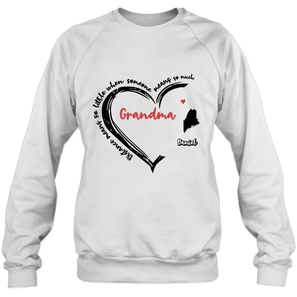 Personalized Grandma T-Shirt/Long Sleeve/Sweatshirt/Hoodie - Up to 6 Kids - Mother's Day Gift For Grandma - Home Is Where We Are Together