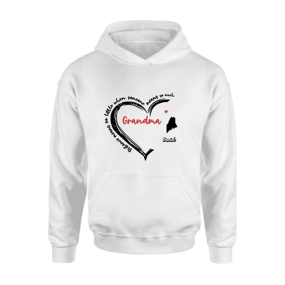 Personalized Grandma T-Shirt/Long Sleeve/Sweatshirt/Hoodie - Up to 6 Kids - Mother's Day Gift For Grandma - Home Is Where We Are Together