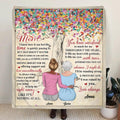 Personalized Mom Quilt/Fleece Throw Blanket - Up to 4 Daughters - Mother's Day Gift Idea from Daughters - Mom I Know How It Can Feel Like Time Is Quickly Passing By