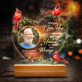 Personalized Memorial Photo Acrylic Night Light - Memorial Gift Idea For Mother's Day/Father's Day - Whisper I Love You To A Cardinal And It Will Fly To Heaven To Deliver Your Message