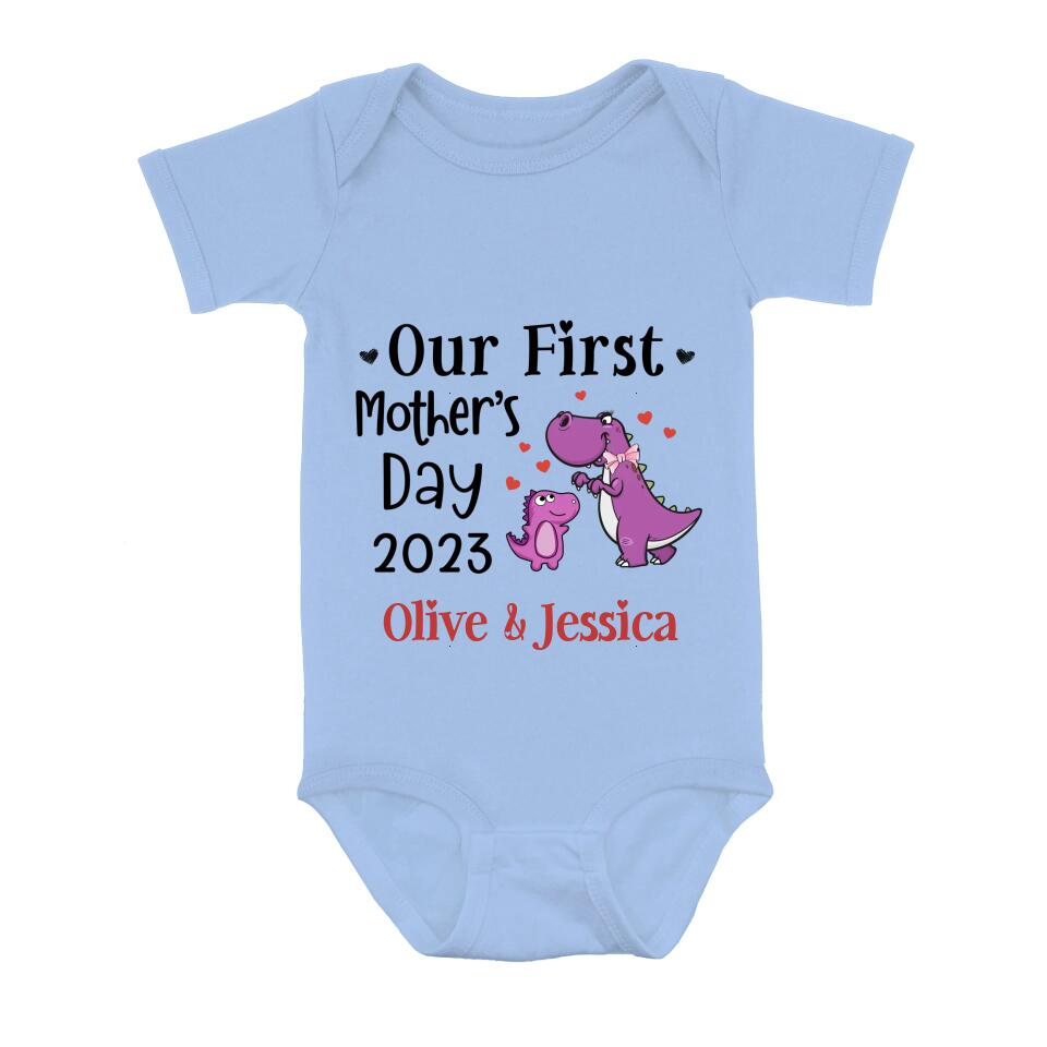 Personalized First's Mother Day Baby Onesie/T-Shirt - Gift Idea for Baby/Mother's Day - Our First Mother's Day 2023