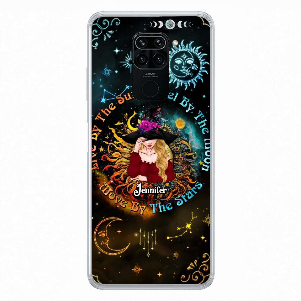 Custom Personalized Witch Phone Case - Gift Idea For Halloween/Witch Lovers - Live By The Sun Feel By The Moon Move By The Stars - Case For Oppo, Xiaomi & Huawei