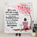 Personalized Dog Mom Dad Quilt - Best Gift Idea For Dog Mom/Dad With Up to 3 Pets - You are my therapist and my best friend