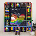 Personalized Quilt/Fleece Blanket Gift For LGBT - Best Gift Idea For LGBT Couple - I Choose You To Do Life With Hand In Hand Side By Side