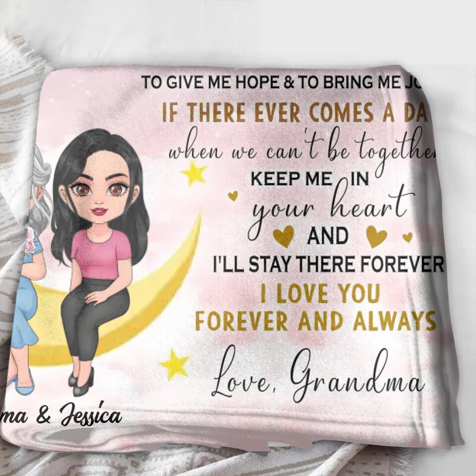 Personalized To My Granddaughter Quilt/Fleece Throw Blanket - Best Gift Idea For Granddaughter - There Was A Girl Who Stole My Heart