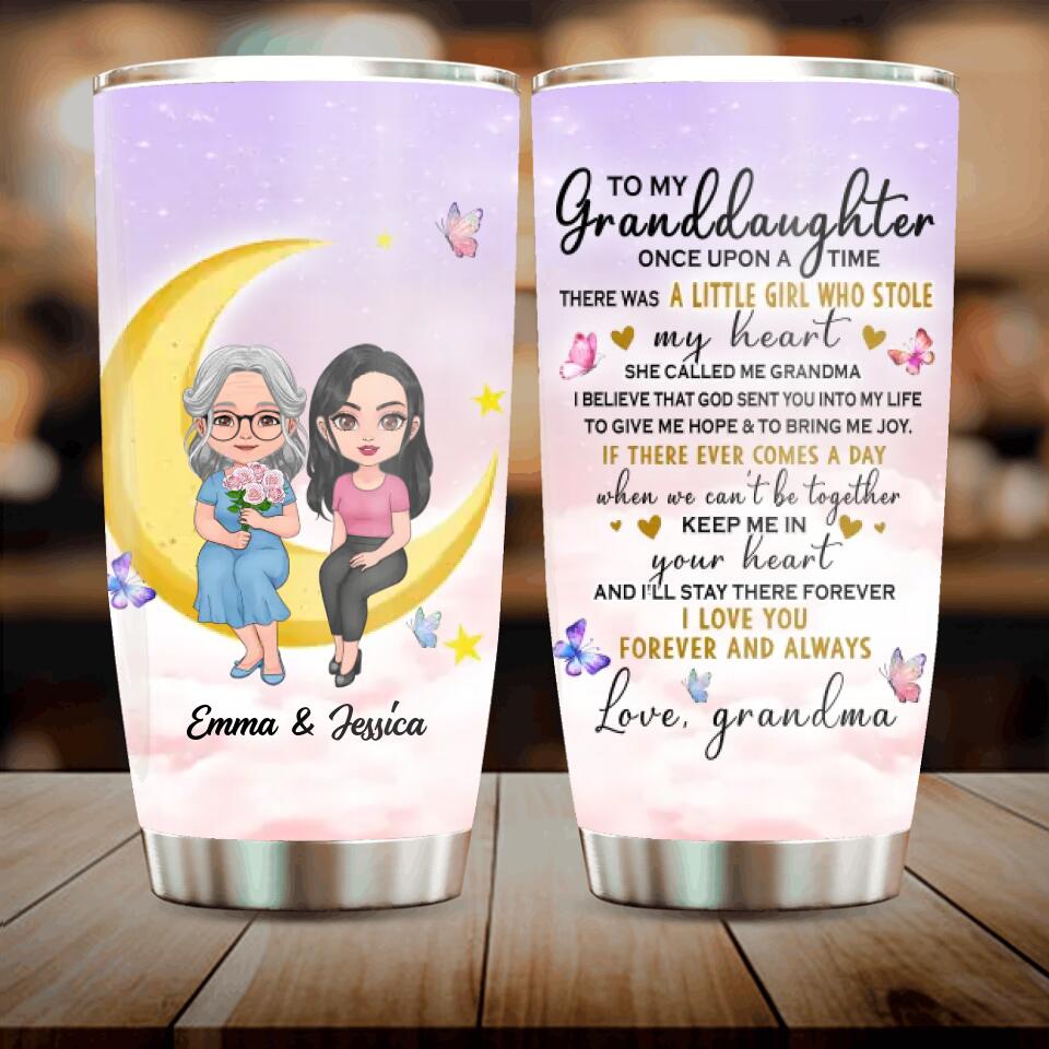 Custom Personalized To My Granddaughter Tumbler - Best Gift Idea For Granddaughter - There Was A Girl Who Stole My Heart