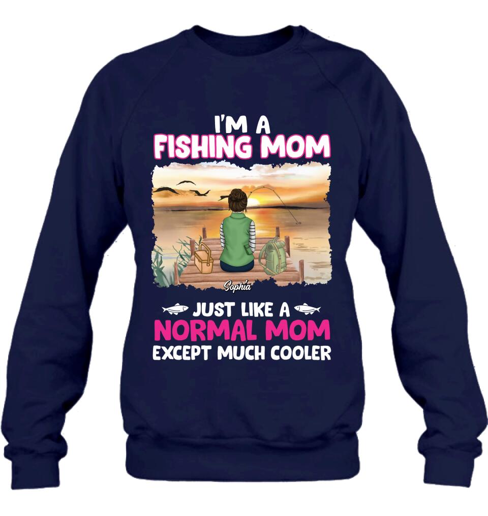 Personalized Fishing Mom T-Shirt/Long Sleeve/Sweatshirt/Hoodie - Mother's Day Gift Idea For Fishing Lovers - I'm A Fishing Mom