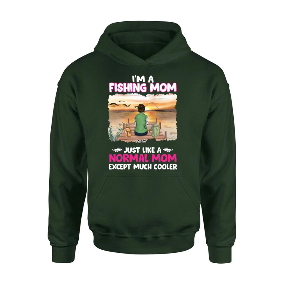 Personalized Fishing Mom T-Shirt/Long Sleeve/Sweatshirt/Hoodie - Mother's Day Gift Idea For Fishing Lovers - I'm A Fishing Mom