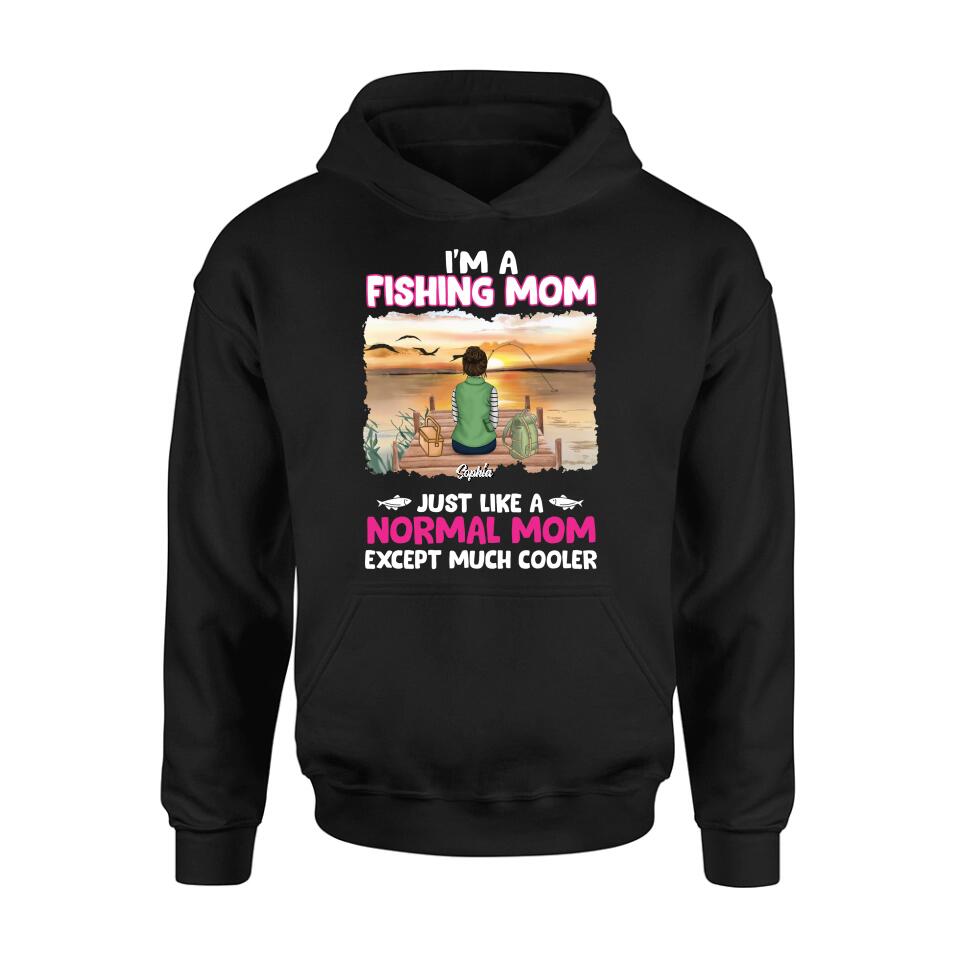 Personalized Fishing Mom T-Shirt/Long Sleeve/Sweatshirt/Hoodie - Mother's Day Gift Idea For Fishing Lovers - I'm A Fishing Mom