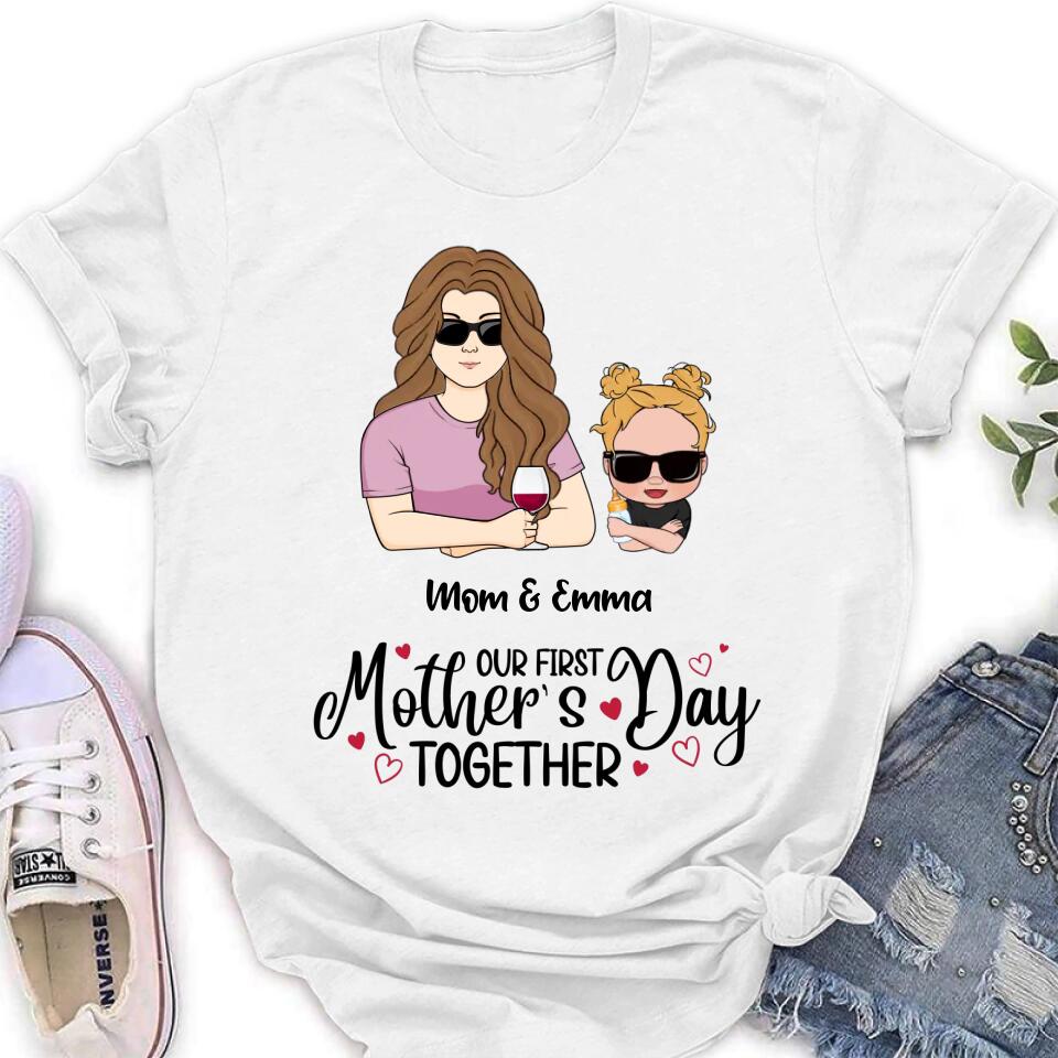 Personalized First Mother's Day Together T-Shirt/Long Sleeve/Sweatshirt/Baby Onesie - Gift Idea For Mother's Day/Mom/Baby - Our First Mother's Day Together