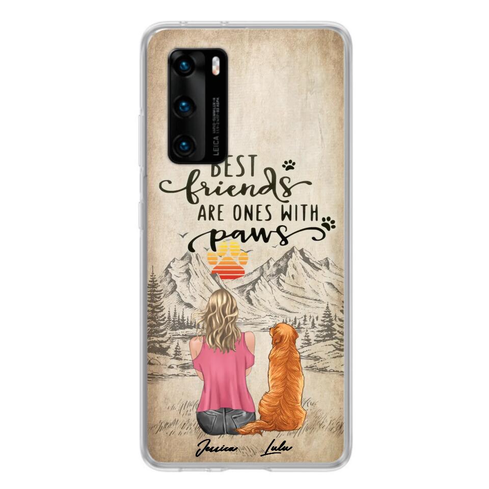 Personalized Dog Mom Phone Case - Up to 5 Dogs - Gift Idea For Mother's Day/Dog Lovers - Best Friends Are Ones With Paws - Case For Xiaomi/ Oppo/ Huawei