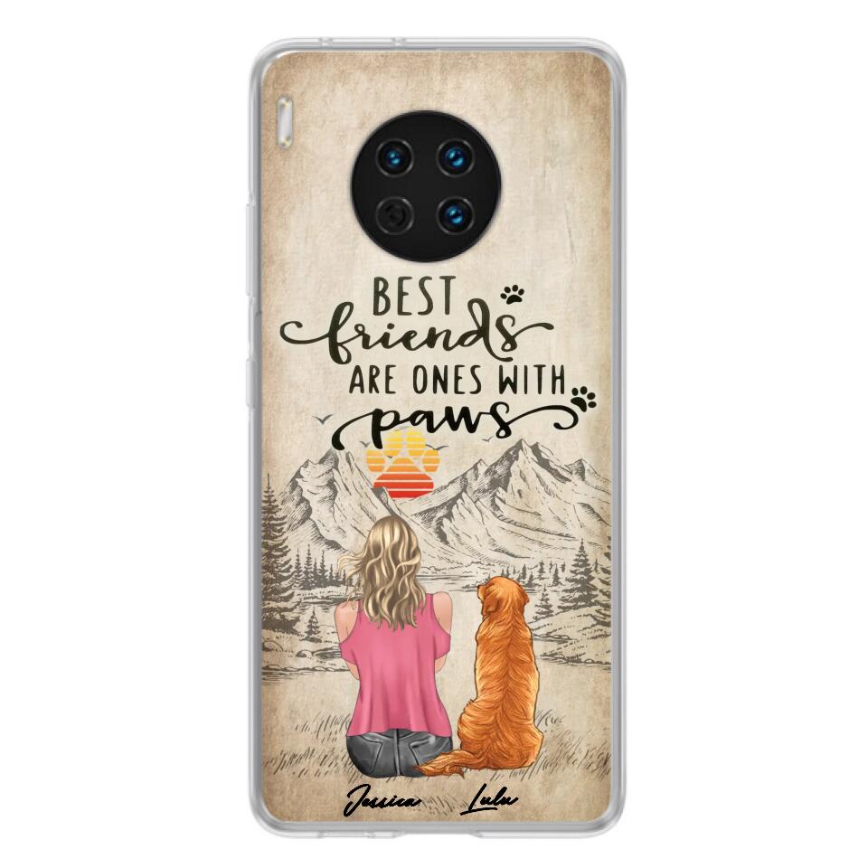 Personalized Dog Mom Phone Case - Up to 5 Dogs - Gift Idea For Mother's Day/Dog Lovers - Best Friends Are Ones With Paws - Case For Xiaomi/ Oppo/ Huawei