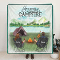 Personalized Camping Blanket Gift for Whole Family, Camping Lovers - Couple with Up to 6 Pets, Parents with Up to 6 Kids, No Camper -  Camping Partners For Life