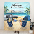 Personalized Camping Blanket - Family with Kids and Pets (Up to 4 kids and 2 pets) - The best memories are made camping - 1CTOH9