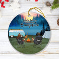 Personalized Camping Ornament- Couple/Parents With Up to 6 Kids, 2 Pets - Life Is Better Around The Campfire - Q3VZTZ