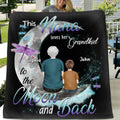 Personalized Grandma Quilt/Fleece Blanket - Up to 4 Kids - Mother's Day Gift For Grandma - This Nana Loves Her Grandkid To The Moon And Back