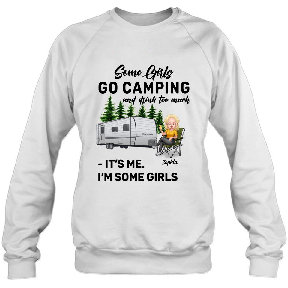 Personalized Camping Lady Shirt/Pullover Hoodie - Woman/Couple - Gift Idea For Camping Lover