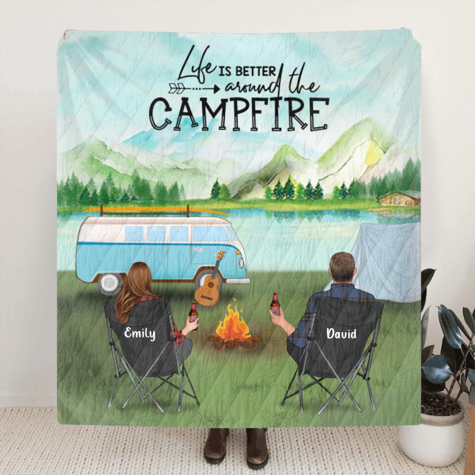 Perosonalized Camping Blanket - Gift for whole family, camping lovers - Happy Camper