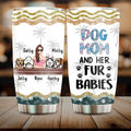 Personalized Dog Mom Tumbler - Gift Idea For Dog Mom - Up to 4 Dogs with Summer Patterns