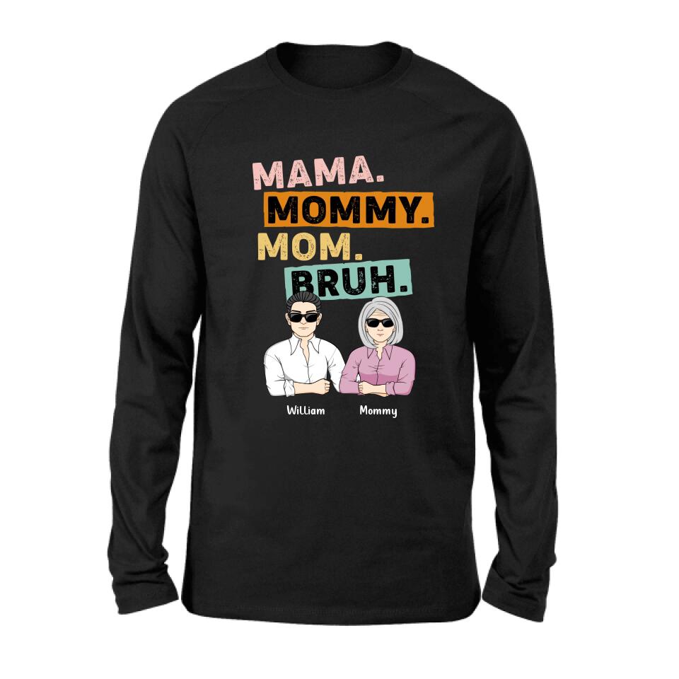 Personalized Mama Shirt - Up to 4 Children - Mother's Day Gift Idea From Sons - Mama Mommy Mom Bruh