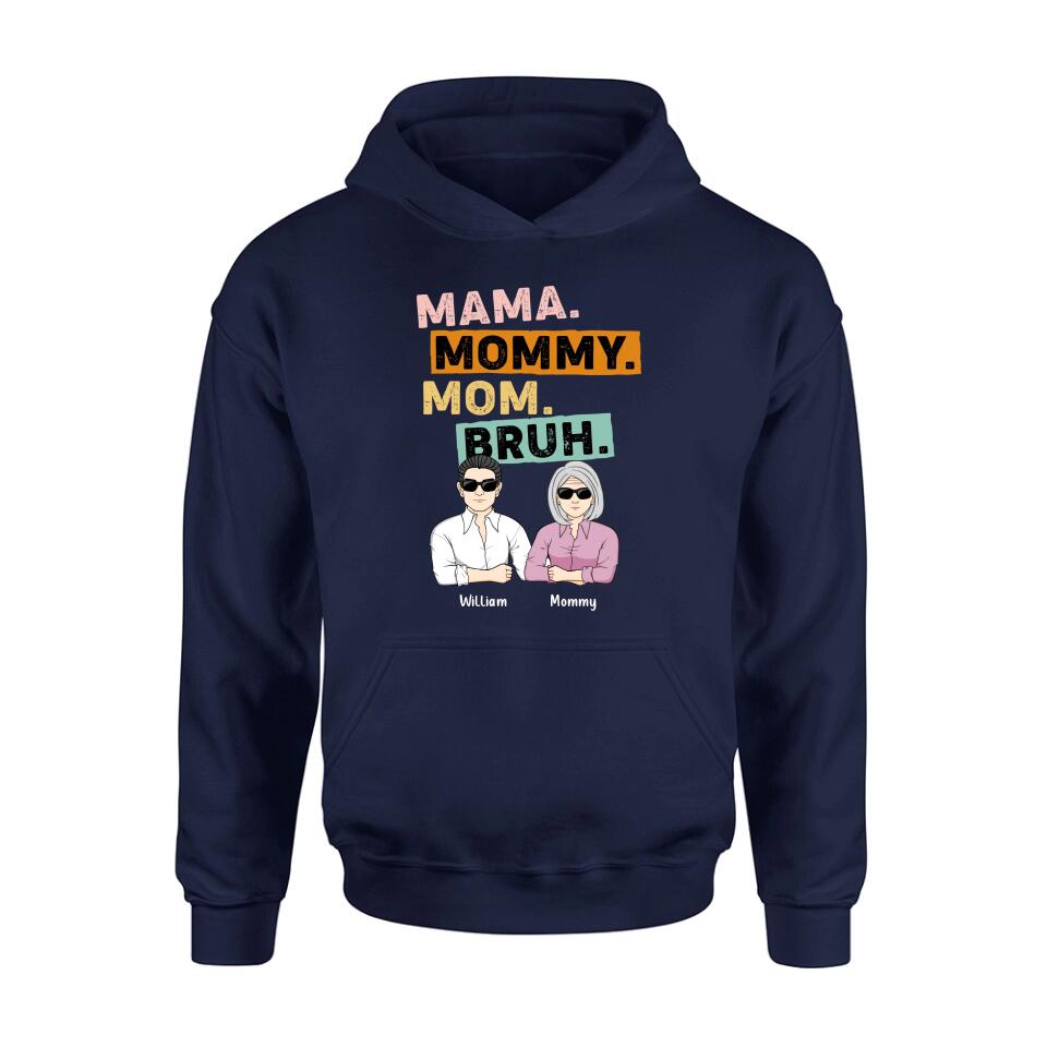 Personalized Mama Shirt - Up to 4 Children - Mother's Day Gift Idea From Sons - Mama Mommy Mom Bruh
