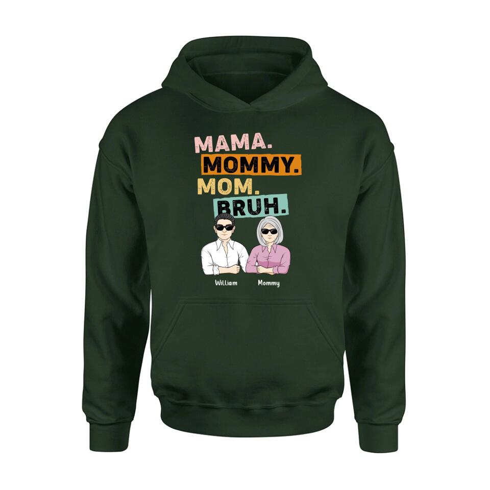 Personalized Mama Shirt - Up to 4 Children - Mother's Day Gift Idea From Sons - Mama Mommy Mom Bruh