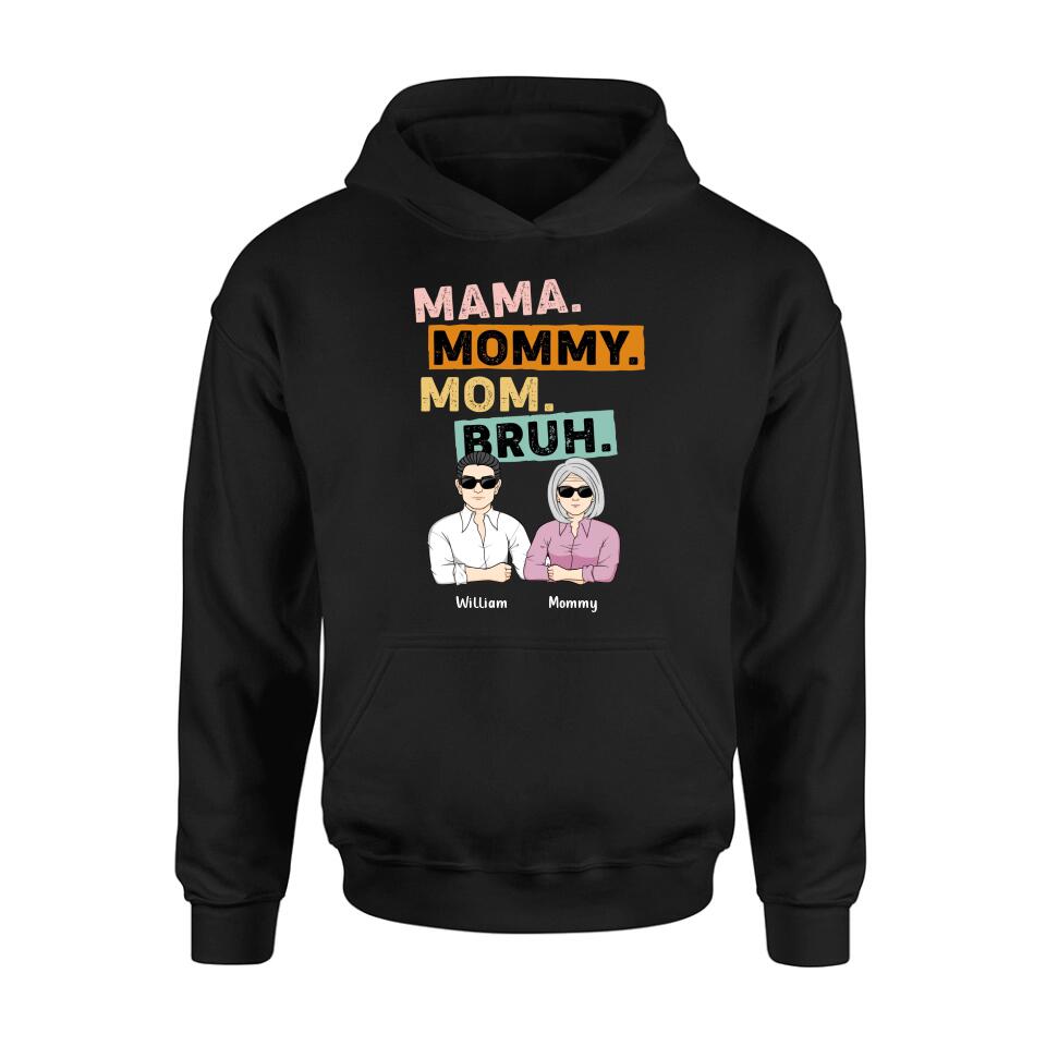 Personalized Mama Shirt - Up to 4 Children - Mother's Day Gift Idea From Sons - Mama Mommy Mom Bruh