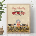 Personalized Dog Mom/Dog Dad Poster - Man/Woman With Up to 6 Dogs - Mother's Day/Father's Day Gift Idea For Dog Lover