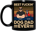 Personalized Best Dog Dad Ever Coffee Mug - Up to 4 Dogs - Father's Day Gift Idea
