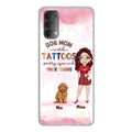 Custom Personalized Dog Mom Phone Case - Up to 5 Dogs - Best Gift Idea For Dog Lovers/Mother's Day - Dog Mom With Tattoos Pretty Eyes And Thick Thighs - Cases For Oppo, Xiaomi And Huawei