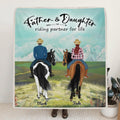 Personalized Riding Horse Fleece Blanket - Best Gift For Father's Day From Daughter and Son