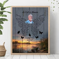 Personalized Dad Photo Memorial Poster - Memorial Gift For Father's Day - As I Sit In Heaven